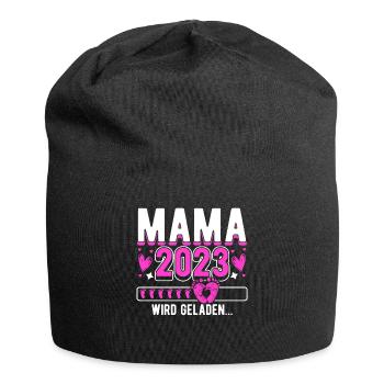 Mama 2023 Mutter werden in Schwangerschaft Baby - Jersey-Beanie - Schwarz - Vorne