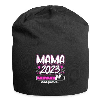 Mama 2023 Mutter werden in Schwangerschaft Baby - Jersey-Beanie - Schwarz - Vorne