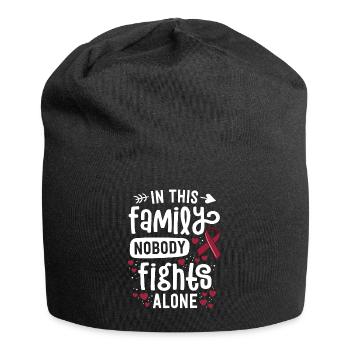 In This Family Nobody Fights Alone Hemangioma - Jersey Beanie - black - Front