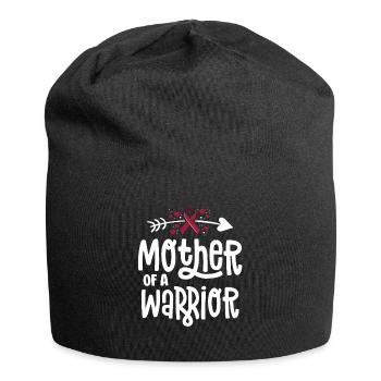 Mutter eines Kriegers Gefäßfehlbildung - Jersey-Beanie - Schwarz - Vorne