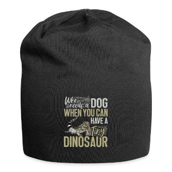 Tegu Eidechse Reptil Herpetologe - Jersey-Beanie - Schwarz - Vorne