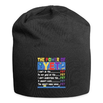 The Power Of Yet Elementary School Motivational - Jersey-Beanie - Schwarz - Vorne