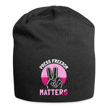Press freedom is important Press freedom matters - Jersey Beanie - black - Front
