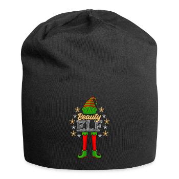 Beauty Elfe Schminke Kosmetikerin Damen Weihnacht - Jersey-Beanie - Schwarz - Vorne