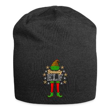 Beauty Elfe Schminke Kosmetikerin Damen Weihnacht - Jersey-Beanie - Anthrazit - Vorne
