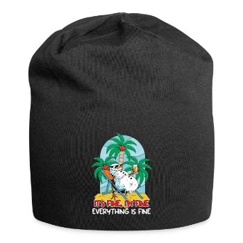 Tout va bien Schneemann chaise longue - Bonnet en jersey - noir - Devant