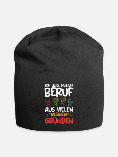 Ich liebe meinen Job im Kindergarten - Jersey-Beanie - Schwarz