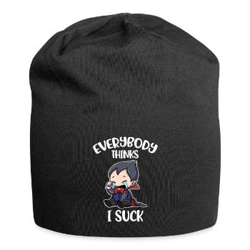 Everybody Thinks I Suck Vampire Gift - Jersey Beanie - black - Front
