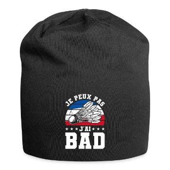 Je Peux Pas J'ai Bad Badminton - Jersey-Beanie - Schwarz - Vorne