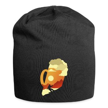 Après-ski Bière Snowboard Montagne Ski - Bonnet en jersey - noir - Devant
