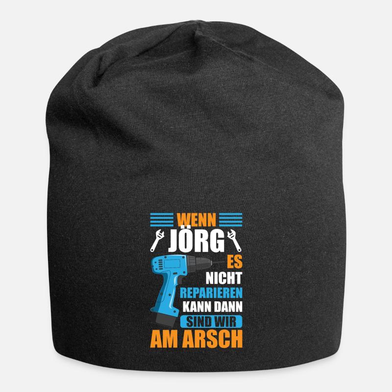 Jörg Vorname Name Geburtstag Reparieren - Jersey-Beanie - Schwarz