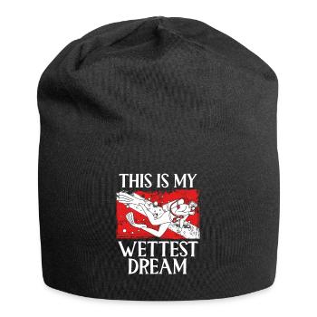 Das Ist Mein Feuchtester Traum - Jersey-Beanie - Schwarz - Vorne