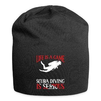 Das Leben Ist Ein Sporttauchen - Jersey-Beanie - Schwarz - Vorne
