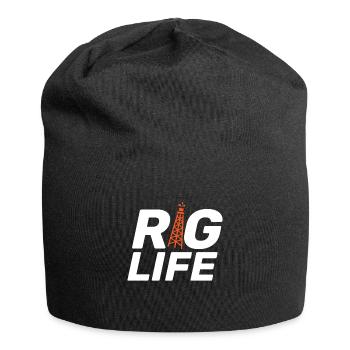 Rig Life Oil Drilling Rig - Jersey Beanie - black - Front