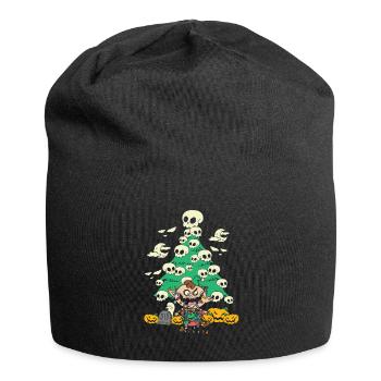 Evil Christmas Elf Zombie Holiday Horror - Jersey Beanie - black - Front