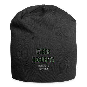 Cybersécurité - Informaticien de sécurité informatique - Bonnet en jersey - noir - Devant