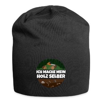 Ich mache mein Holz Selber Holzfäller Kettensäge - Jersey-Beanie - Schwarz - Vorne