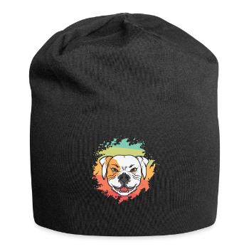 Bad Bulldog Facial Expression Pet - Jersey Beanie - black - Front