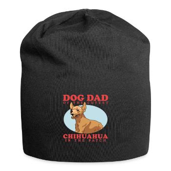 Chihuahua Dad | Hundebesitzer Hunde Geschenk - Jersey-Beanie - Schwarz - Vorne