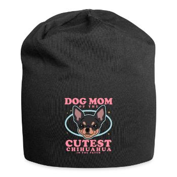 Chihuahua Mom Hundebesitzer Hunde Geschenk - Jersey-Beanie - Schwarz - Vorne