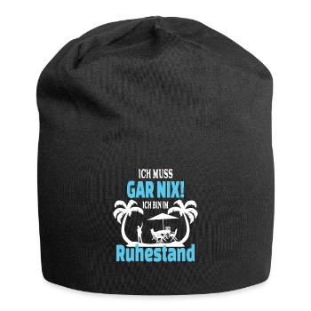 Ruhestand Rente Spruch Design - Jersey-Beanie - Schwarz - Vorne