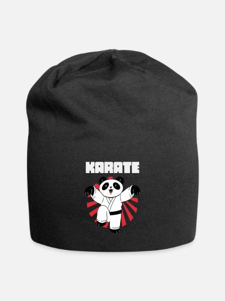Karate Panda - Karate Japan Kämpfen - Jersey-Beanie - Schwarz