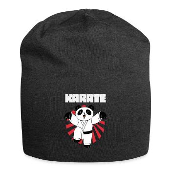 Karate Panda - Karate Japan Kämpfen - Jersey-Beanie - Anthrazit - Vorne