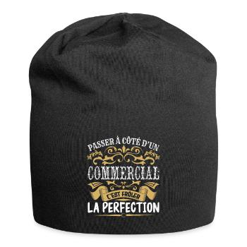 Le Meilleur Commercial | Commercial à la perfectio - Bonnet en jersey - noir - Devant