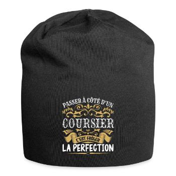 Le Meilleur Coursier | Coursier à la perfection - Bonnet en jersey - noir - Devant