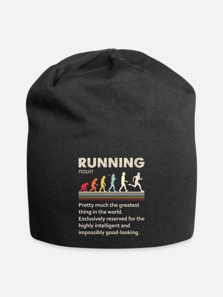Running Evolution Définition amusante pour les coureurs - Bonnet en jersey - noir