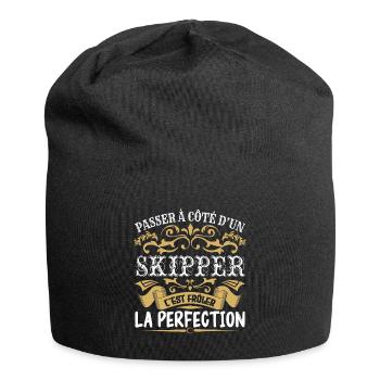 Le Meilleur Skipper | Skipper à la perfection - Bonnet en jersey - noir - Devant