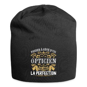 Le Meilleur Opticien | Opticien à la perfection - Bonnet en jersey - noir - Devant