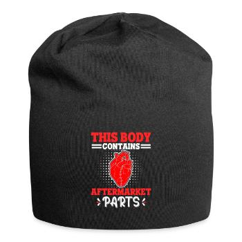 Ce corps contient des pièces de rechange crise cardiaque - Bonnet en jersey - noir - Devant