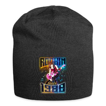 Rockin depuis 1980 Fan de musique rock 42e anniversaire - Bonnet en jersey - charbon - Devant