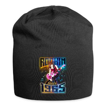 Rockin Since 1965 Rockmusik Fan 57. Geburtstag - Jersey-Beanie - Schwarz - Vorne