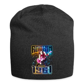 Rockin Since 1961 Fan de musique rock 61e anniversaire - Bonnet en jersey - charbon - Devant