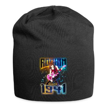 Rockin depuis 1941 Fan de musique rock 81e anniversaire - Bonnet en jersey - noir - Devant