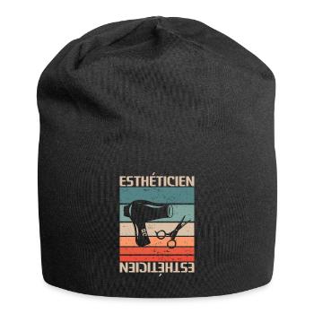Vintage Retro Esthéticien Cosmétologie - Bonnet en jersey - noir - Devant