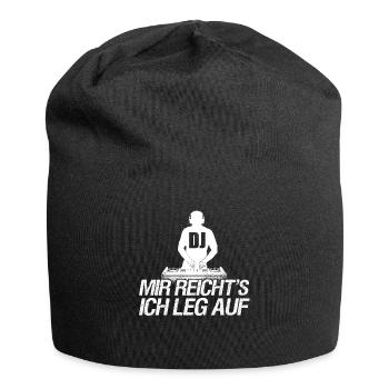 DJ Auftritt Auflegen - Jersey-Beanie - Schwarz - Vorne