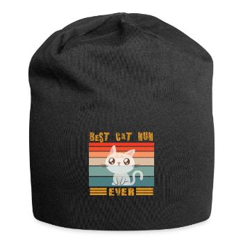 Cat Mama Design for Cat Lovers - Jersey Beanie - black - Front