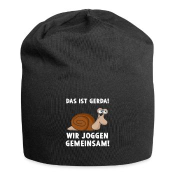 Das Ist Gerda Wir Joggen Gemeinsam - Jersey-Beanie - Schwarz - Vorne
