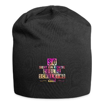 Voici à quoi ressemble un écolier vraiment cool - Bonnet en jersey - noir - Devant