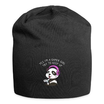 Yes I'm A Gamer Girl Try To Keep Up Gamer Panda - Jersey Beanie - black - Front