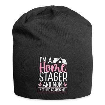 Home Staging Mom Mothers Day Mama Stager - Jersey-Beanie - Schwarz - Vorne
