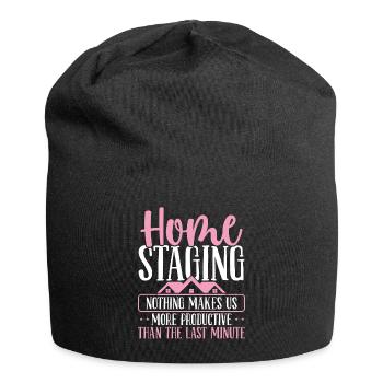 Home Staging Last Minute Decorating Home Stager - Jersey-Beanie - Schwarz - Vorne