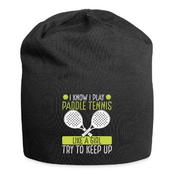 Paddle Tennis comme une fille essaie de suivre Joueur - Bonnet en jersey - noir - Devant