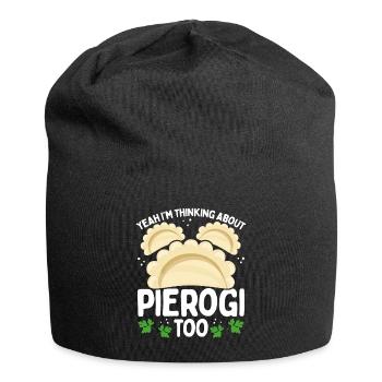 Cuisine polonaise Je pensais aussi à Pierogi - Bonnet en jersey - noir - Devant