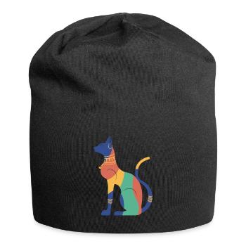 Bastet Chat égyptien Egypte Pyramide - Bonnet en jersey - noir - Devant