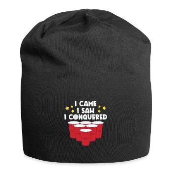 I Came I Saw I Conquered - Jersey Beanie - black - Front