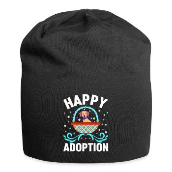 Happy Adoption Day Dog Adoption Puppy - Jersey Beanie - black - Front
